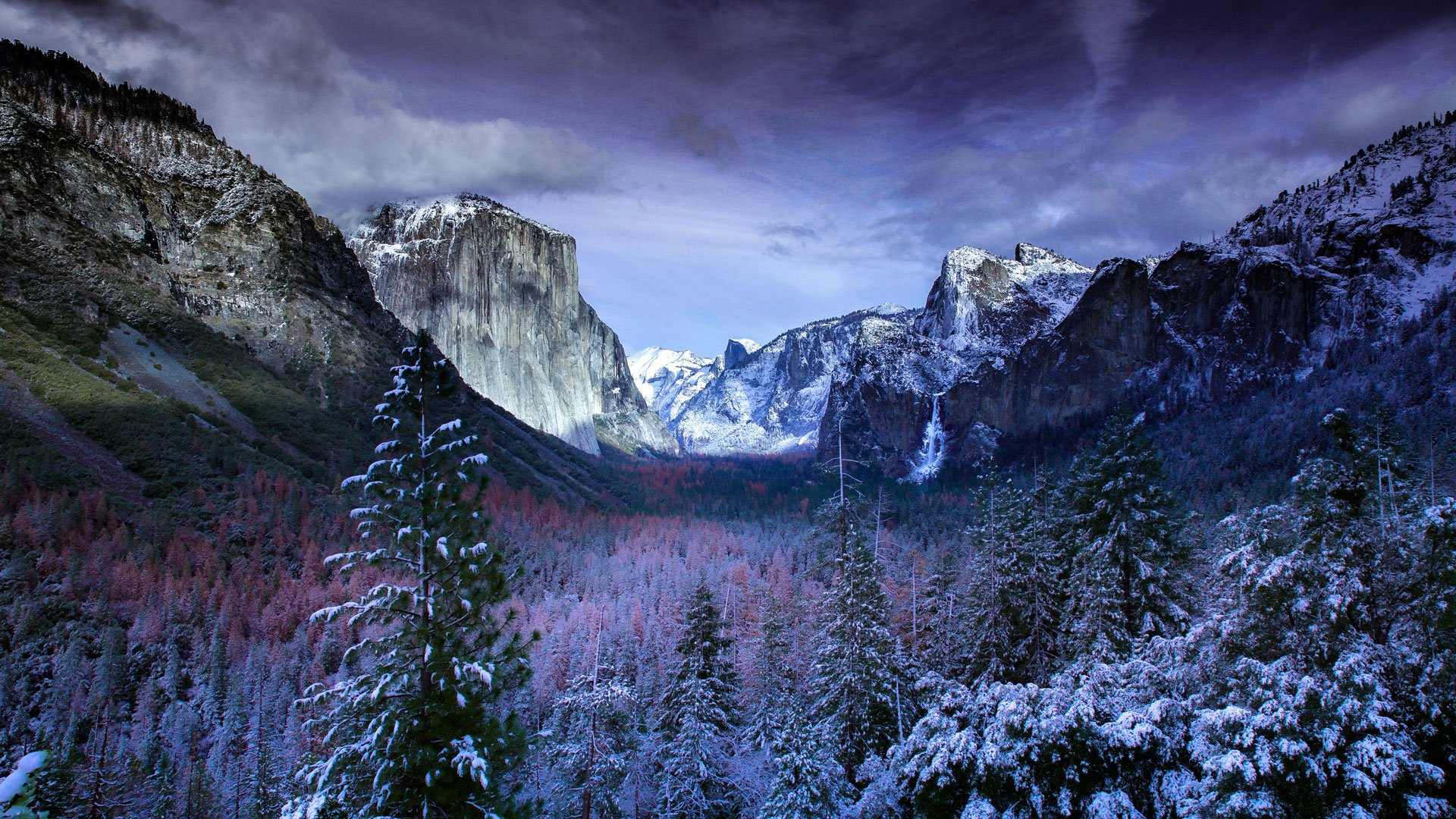 snowy mountains
